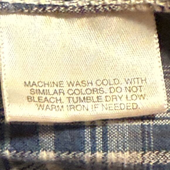 Roebuck & Co Mens XL Blue Gray Plaid Western Pearl Snap Shirt 100% Cotton - Picture 5 of 11